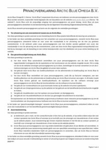 Privacyverklaring arctic blue omega b. V pdf