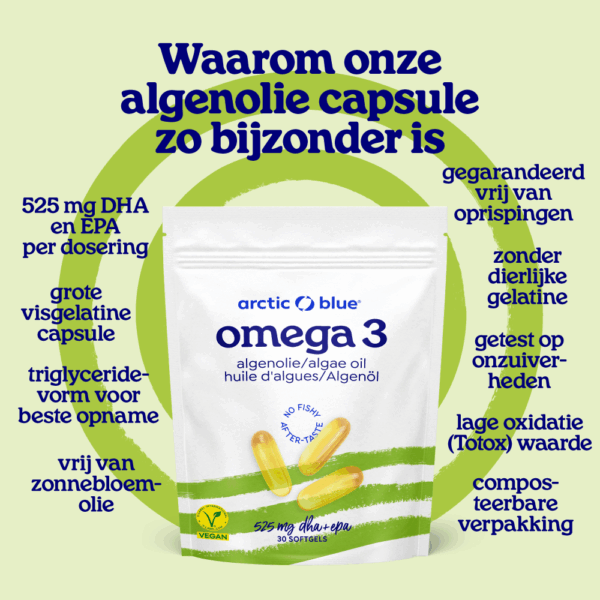 Algenolie dha en epa capsules (groot) - afbeelding 5