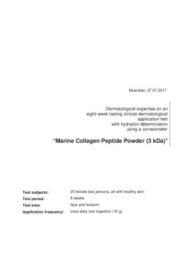 Hydratatie studie met arctic blue gehydrolyseerd viscollageen studieresultaten en opzet pdf
