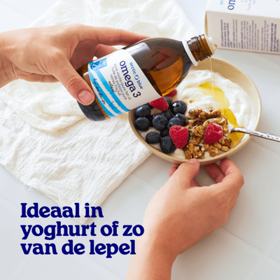 Flüssiges Öl (vom Löffel oder durch den Joghurt)