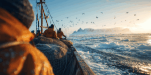 Vissersboot aan het varen