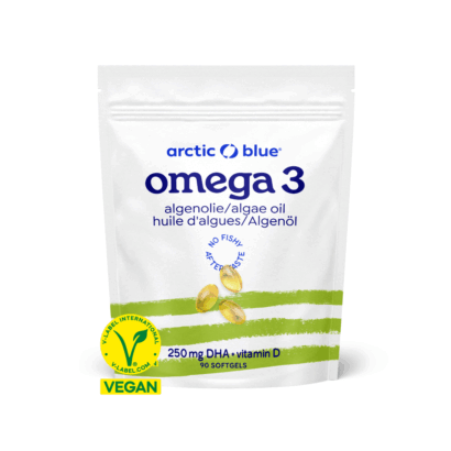 Algae oil DHA with Vitamin D capsules