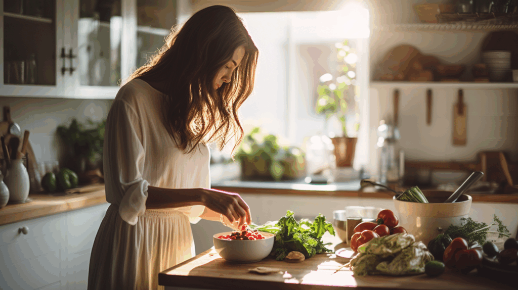 Vlaura7008 a cozy modern kitchen scene in a bright natural li 015011f1 595c 4746 99d9 00e07d340a1c 1 1 1
