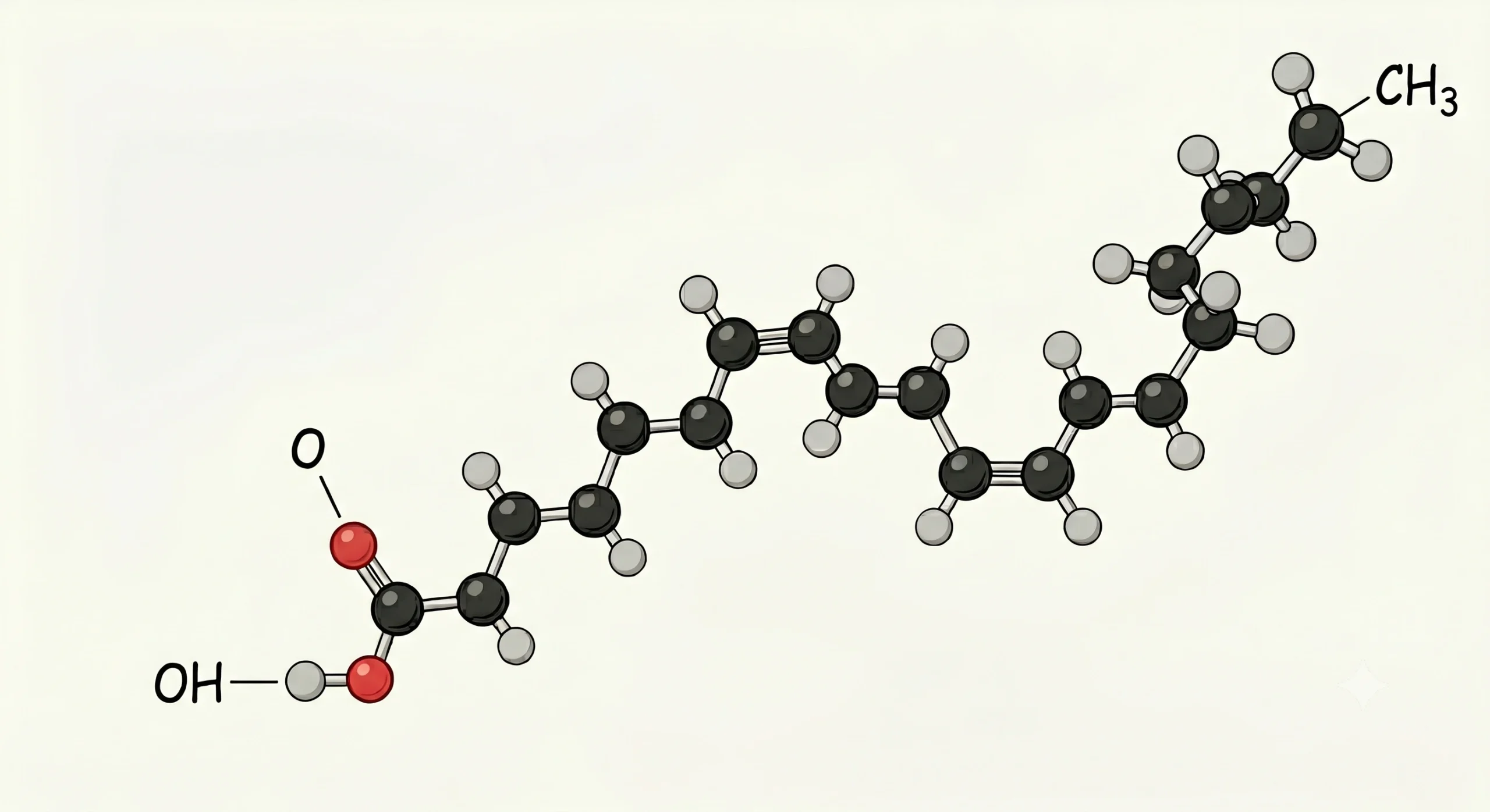 Alfa linoleenzuur molecuul omega 3